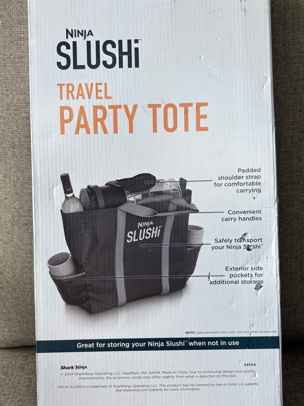 Ninja Slushi Travel Party Tote - Black with Gray Straps - Picture 4 of 5